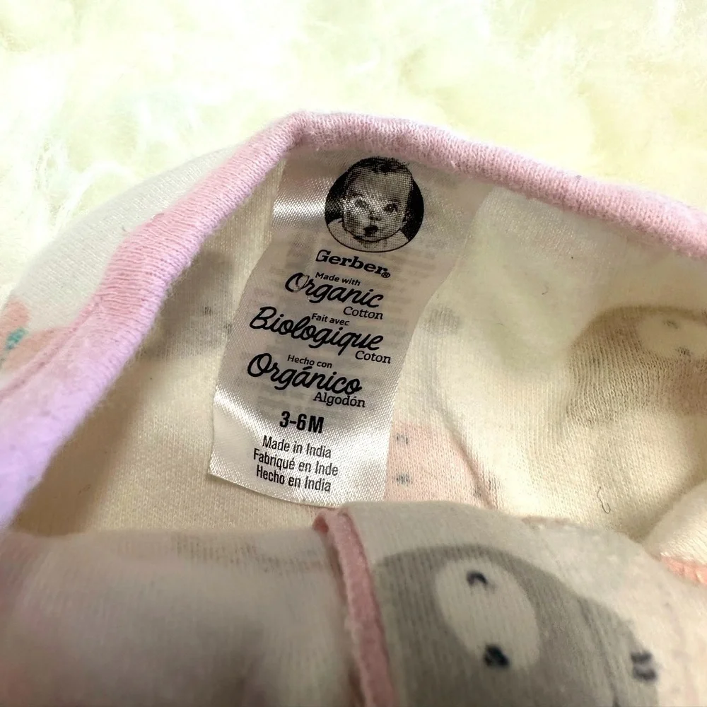 Gerber 3-6 Months Baby Girl Footies